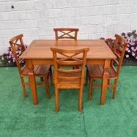 Mesa De Jantar Madeira Maciça 120 X 80 Com 04 Cadeiras Abc Sudeste Rústico - 6