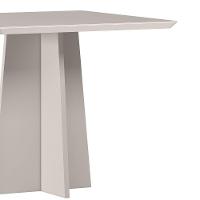 Mesa De Jantar Para 4 Lugares 90cm Tampo Quadrado Com Vidro Anitta Off White - 3