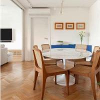 Mesa De Jantar Tulipa Saarinen Redonda 80 Cm Mármore Branco Extra Cor Branco - 2