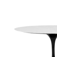 Mesa De Jantar Saarinen Oval 160x90 Cm Mármore Carrara Base Preta - 3
