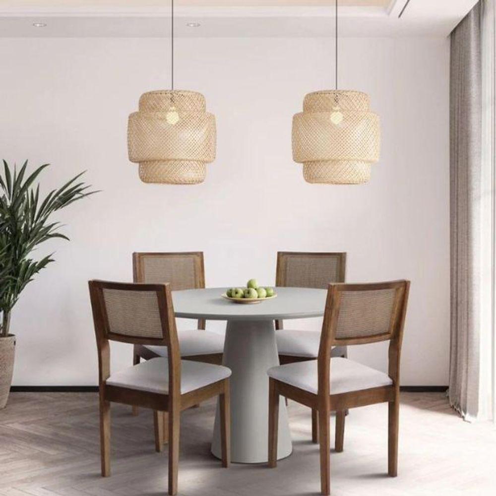 Mesa De Jantar Cone Redonda 130 Cm Laca Fendi - 3