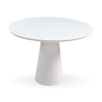 Mesa De Jantar Cone Redonda 160 Cm Laqueada Cores Branco - 6