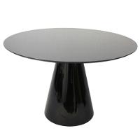 Mesa De Jantar Cone Redonda 100 Cm Laqueada Cores Preto - 5