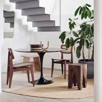 Mesa De Jantar Tulipa Saarinen Redonda 80 Cm Tampo Laqueado Cores Preto - 2