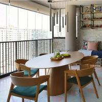 Mesa De Jantar Cone Oval 120x80 Cm Base Madeira Freijó Tampo Freijó - 2