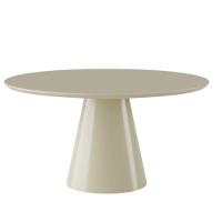 Mesa De Jantar Cone Redonda 80 Cm Laca Off White - 1