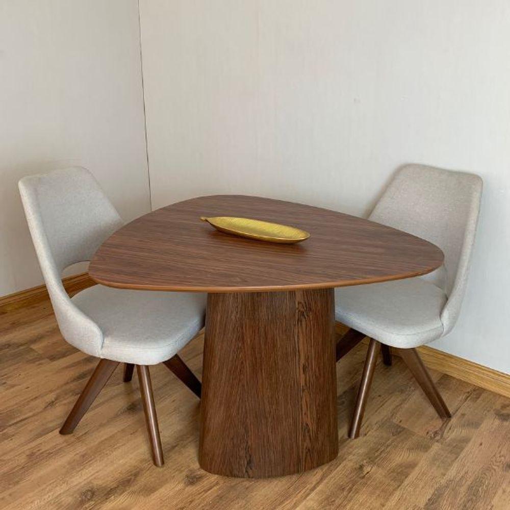 Mesa De Jantar Cone Orgânica Redonda 130x133 Cm Base E Tampo Pau Ferro Catedral - 3