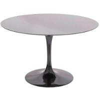 Mesa De Jantar Tulipa Saarinen Redonda 150 Cm Tampo Laqueado Cores Preto - 1