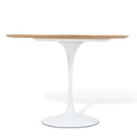 Mesa De Jantar Tulipa Saarinen Redonda 150 Cm Tampo Freijó Cores Branco - 5