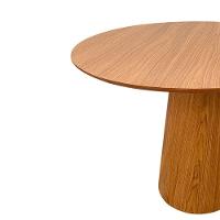 Mesa De Jantar Cone Redonda 100 Cm Base Madeira Freijó Tampo Freijó - 4