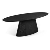 Mesa De Jantar Cone Oval 120x80 Cm Base Madeira Ebano Tampo Ebano - 1