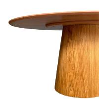 Mesa De Jantar Cone Oval 198x122 Cm Base Madeira Freijó Tampo Freijó - 3