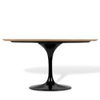 Mesa De Jantar Tulipa Saarinen Oval 160x90 Cm Tampo Freijó Cores Preto - 3