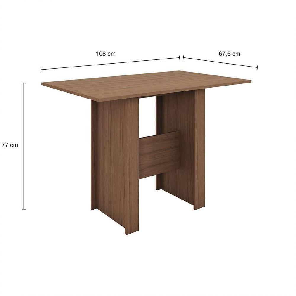 Mesa De Jantar 4 Lugares Milano Carvalho - 2