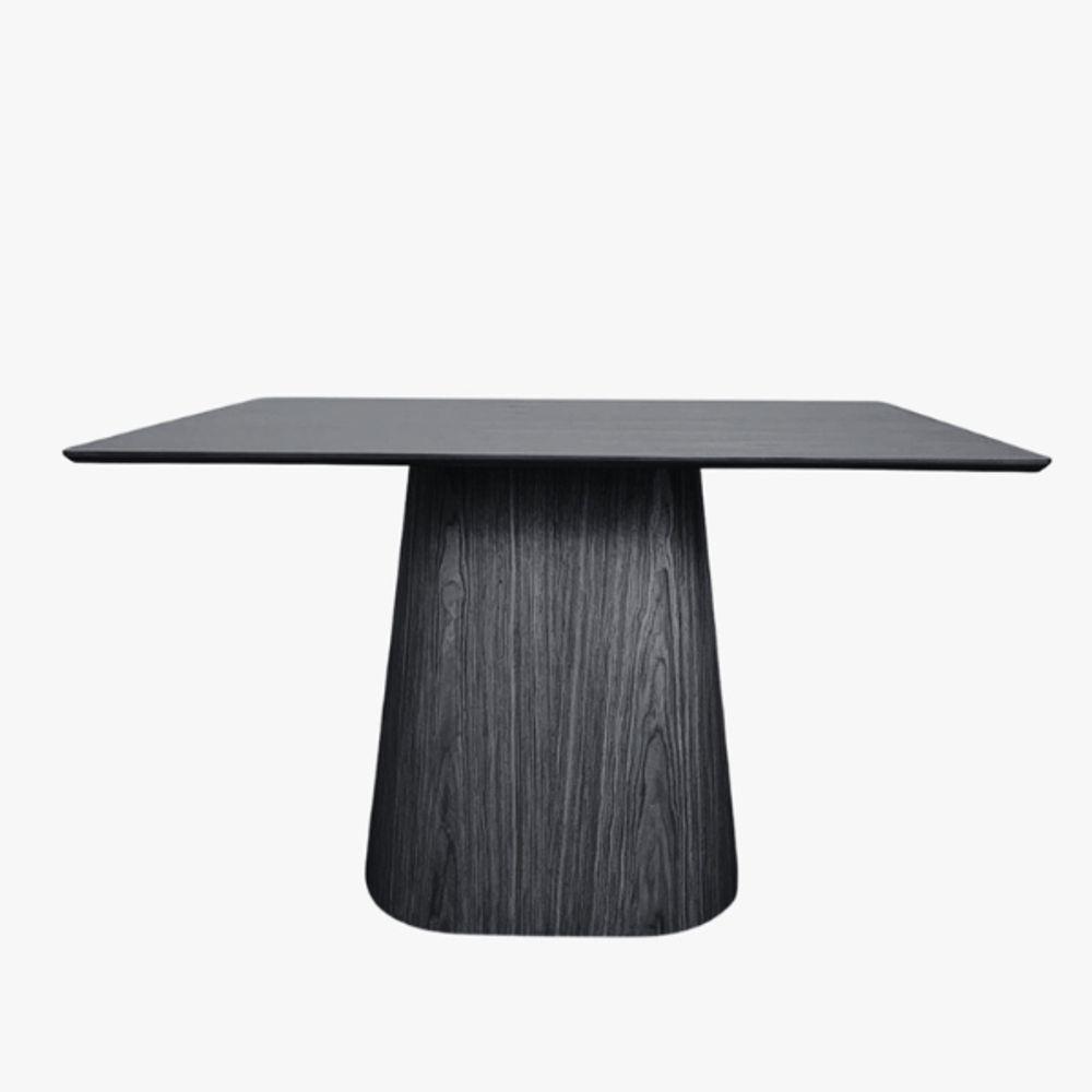 Mesa De Jantar Cone Retangular 140x90 Cm Tampo Ébano Base Ébano Cor Preto - 1