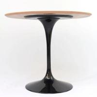 Mesa De Jantar Tulipa Saarinen Redonda 150 Cm Tampo Imbuia Base Preta - 2