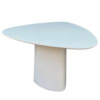 Mesa De Jantar Cone Orgânica Redonda 110x113 Cm Laqueado Off White - 2