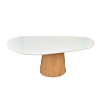 Mesa De Jantar Cone Oval Orgânica 140x90cm - 1