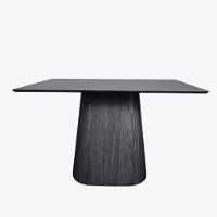 Mesa De Jantar Cone Retangular 140x90 Cm Tampo ébano Base ébano Cor Preto - 3