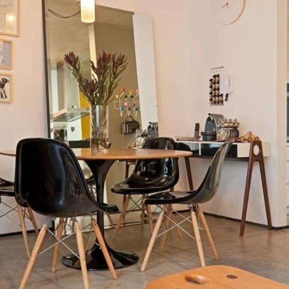 Mesa De Jantar Tulipa Saarinen Redonda 120 Cm Tampo Freijó Cores Preto - 2