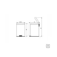 Lixeira Com Pedal 12 Litros Tramontina Brasil Plus Aço Inox Acetinado - 2