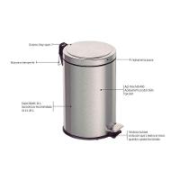 Lixeira Com Pedal 12 Litros Tramontina Brasil Plus Aço Inox Acetinado - 5