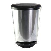 Lixeira Com Pedal Label Prata 60 Litros - 1