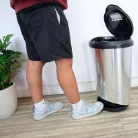 Lixeira Com Pedal Label Prata 60 Litros - 2