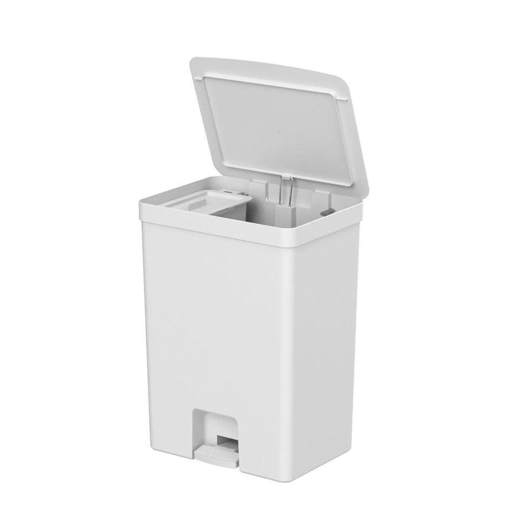 Lixeira Com Pedal Trium 46 L + 4 L Branco Ou - 3