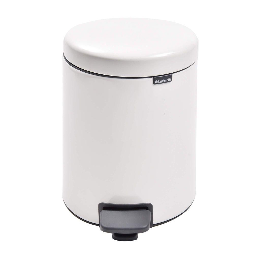 Lixeira Em Aço 5 Litros New Icon Brabantia Branca - 1