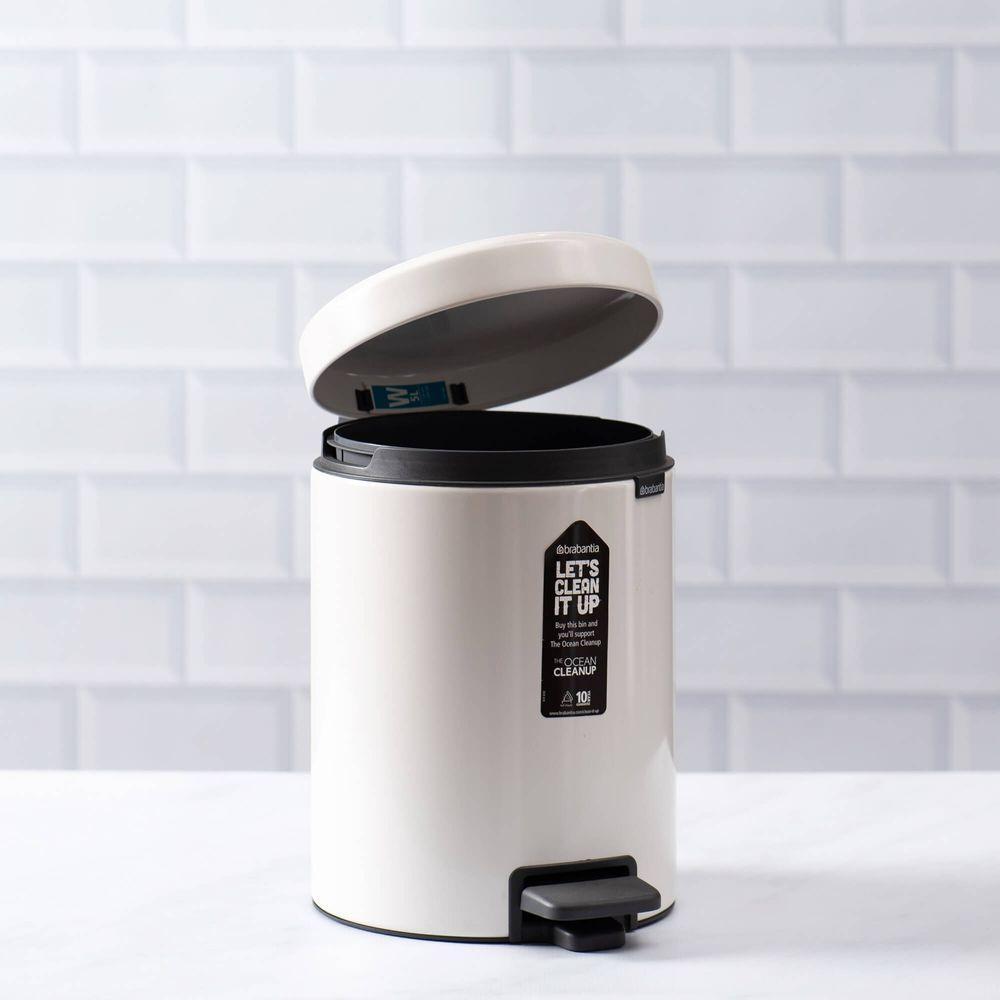 Lixeira Em Aço 5 Litros New Icon Brabantia Branca - 3