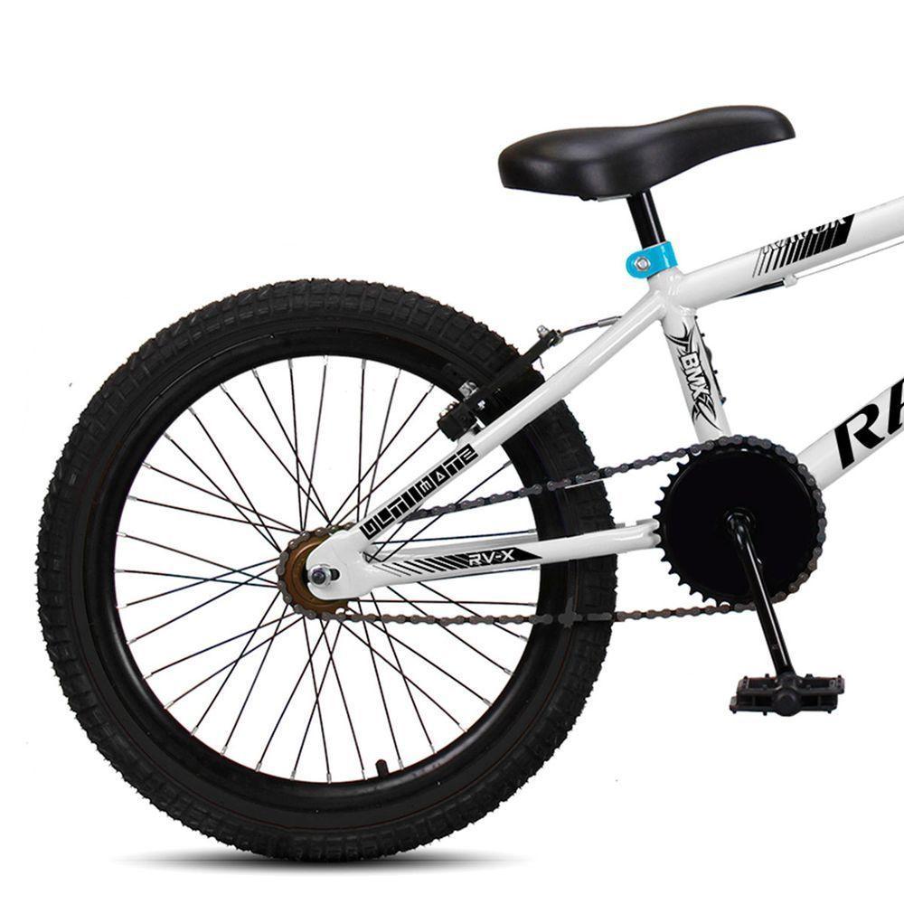 Bicicleta Bmx Cross Aro 20 Rv-x Aro Aero Freio V-brake Ravok Branca E Azul - 2