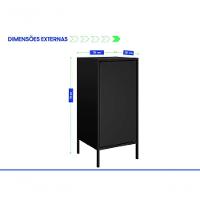 Balcão Alto Multiúso Itatiaia Smart - 1 Porta - Preto Matte - 3