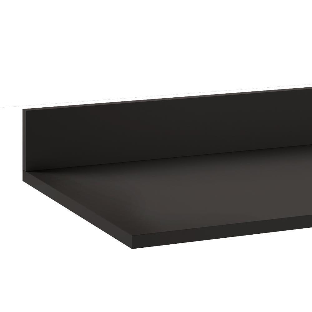 Balcão Gabinete Para Pia Com Tampo 120cm Michigan Preto - Lumil - 2
