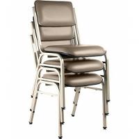 Kit Com 3 Cadeiras Para Auditórios Linha Hotel Smart Bege - 1