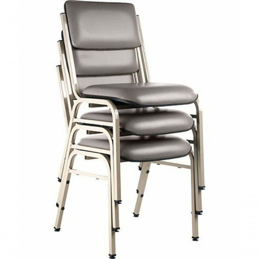 Kit Com 3 Cadeiras Para Auditórios Linha Hotel Smart Cinza - 1