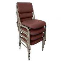 Kit Com 4 Cadeiras Para Auditórios Linha Hotel Smart Vermelho - 1