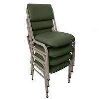 Kit Com 4 Cadeiras Para Auditórios Linha Hotel Smart Verde - 1