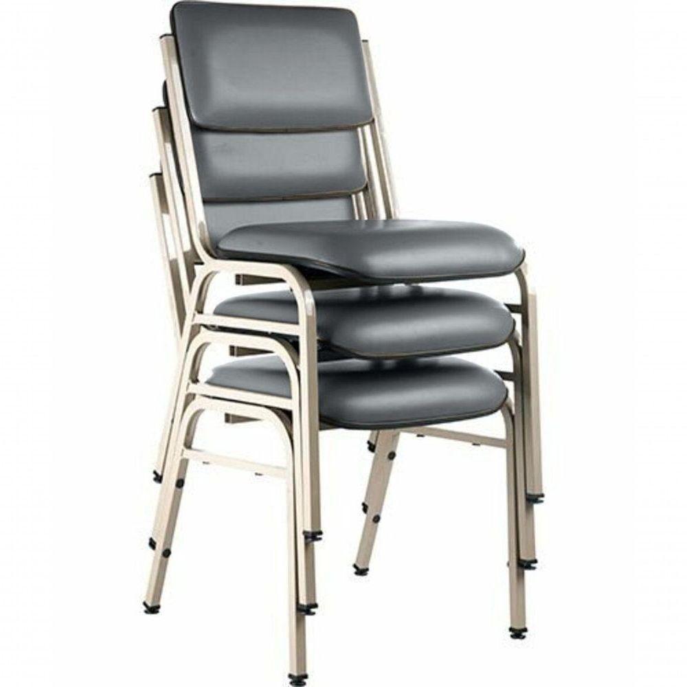 Kit Com 3 Cadeiras Para Auditórios Linha Hotel Smart Cinza - 1