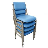 Kit Com 4 Cadeiras Para Auditórios Linha Hotel Smart Azul - 1