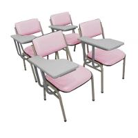 Kit Com 4 Cadeiras Para Auditórios Linha Hotel Smart Rosa - 1