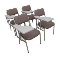 Kit Com 4 Cadeiras Para Auditórios Linha Hotel Smart Marrom - 1