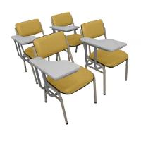 Kit Com 4 Cadeiras Para Auditórios Linha Hotel Smart Amarelo - 1