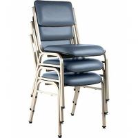 Kit Com 3 Cadeiras Para Auditórios Linha Hotel Smart Azul - 1