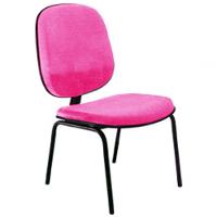 Cadeira Diretor Fixa Para Escritório Linha Uno Rosa - 1