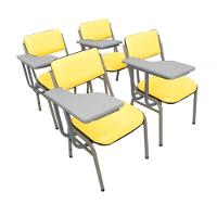 Kit Com 4 Cadeiras Para Auditórios Linha Hotel Smart Amarelo - 1