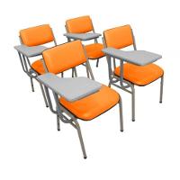 Kit Com 4 Cadeiras Para Auditórios Linha Hotel Smart Laranja - 1