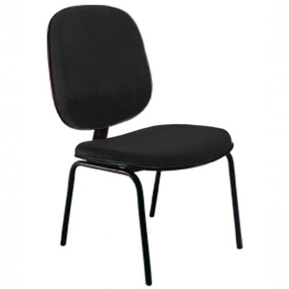 Cadeira Diretor Fixa Para Escritório Linha Uno Preto - 1