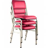 Kit Com 3 Cadeiras Para Auditórios Linha Hotel Smart Rosa - 1