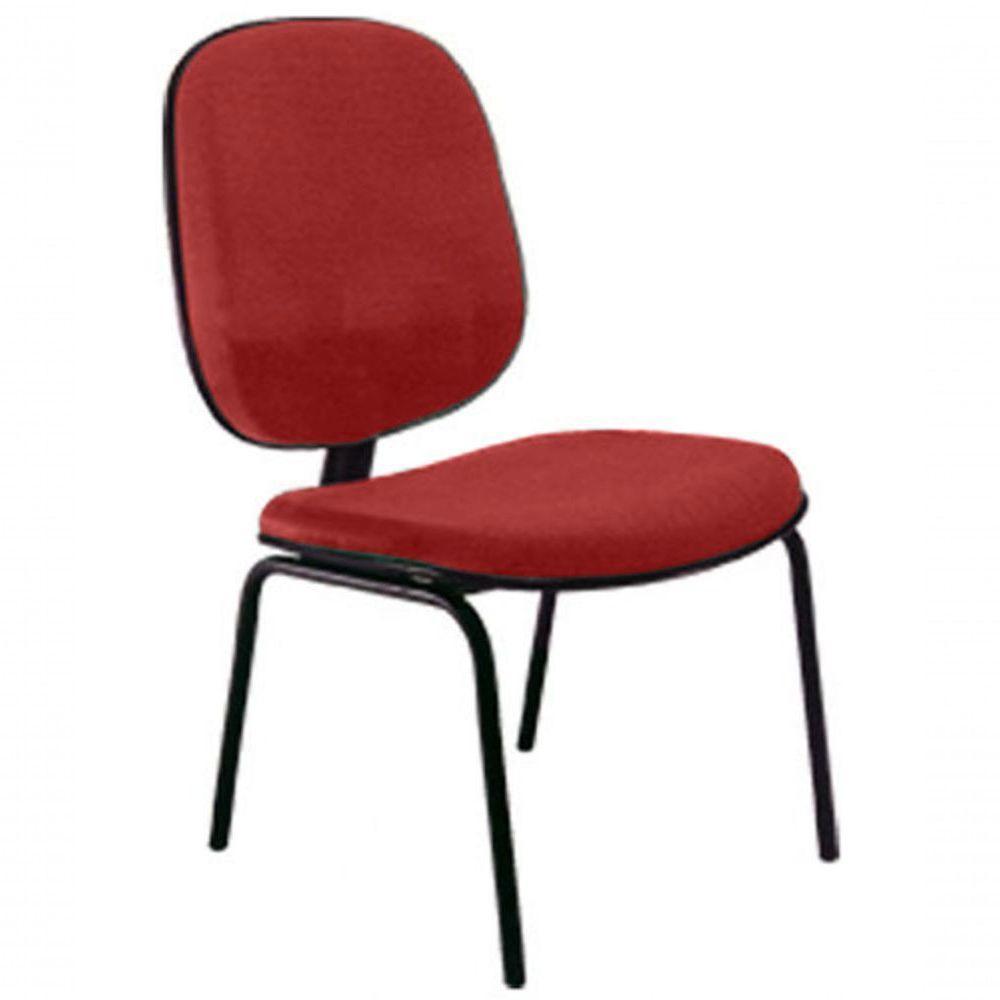 Cadeira Diretor Fixa Para Escritório Linha Uno Vermelho - 1